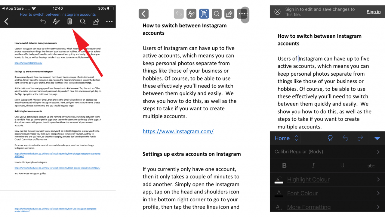 如何在iPhone和iPad上免费获取Microsoft Office：iPhone上的Word