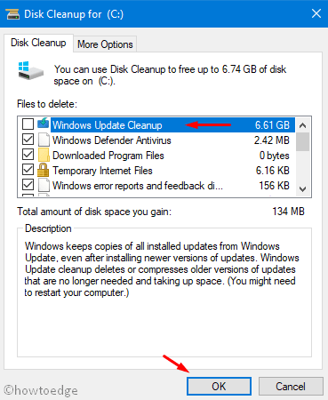 在 Windows 10 中使用磁盘清理工具