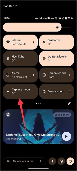 在 Android 上启用飞行模式
