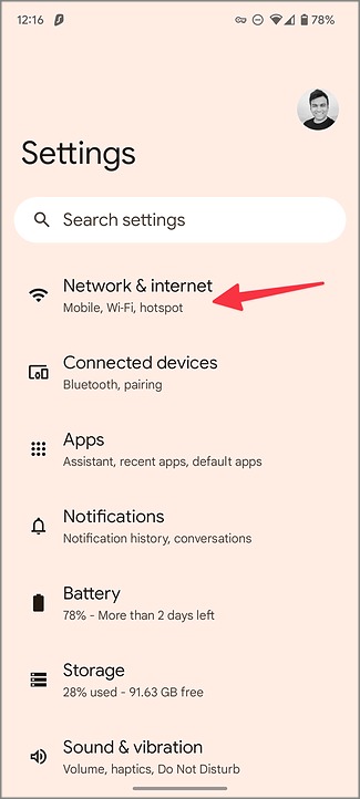 在 Android 上打开网络和互联网