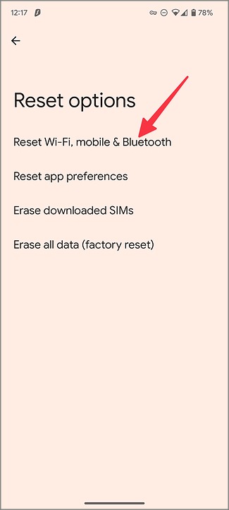 在 Android 上重置网络设置